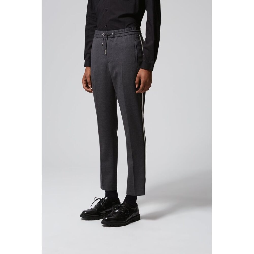 The Kooples Mens Casual Wool Cargo Track Pants Grey Size XL